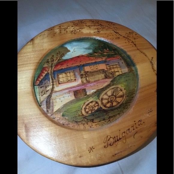 Bulgaria Wooden Decor Plate & Spatula Bundle - Picture 2 of 7